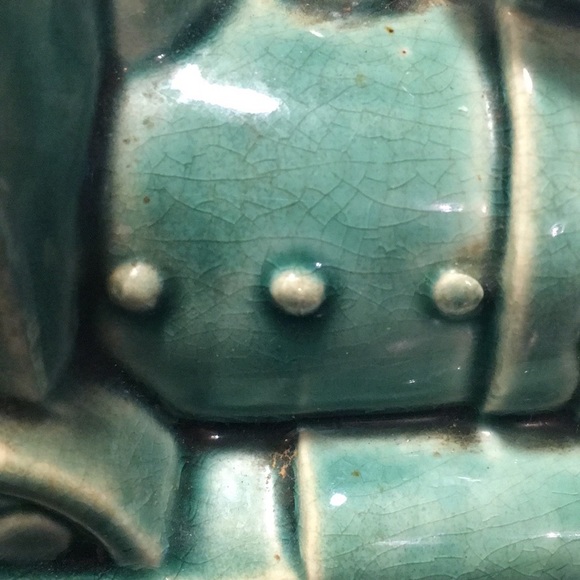 Vintage Green Earthenware Train Engine Planter - Picture 5 of 5